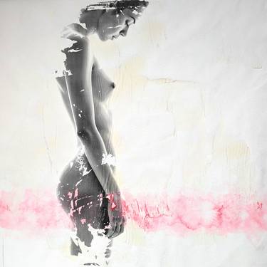Original Abstract Expressionism Nude Painting by Raúl Lara