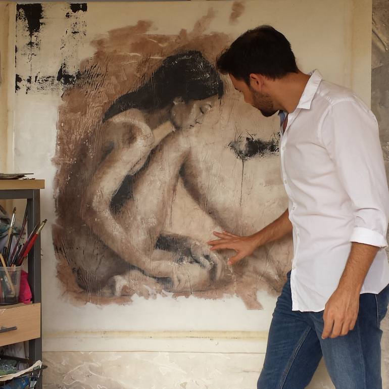 Original People Painting by Raúl Lara