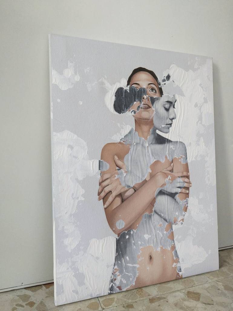 Original Expressionism Nude Painting by Raúl Lara