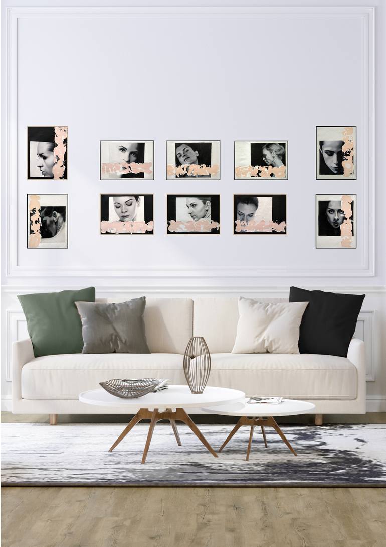 Original Minimalism People Painting by Raúl Lara