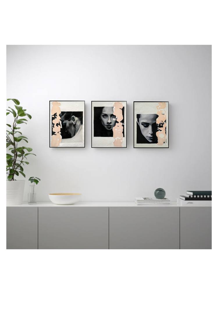 Original Minimalism People Painting by Raúl Lara