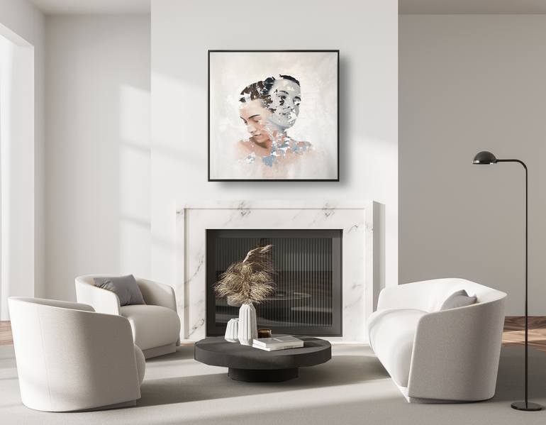 Original Minimalism People Painting by Raúl Lara