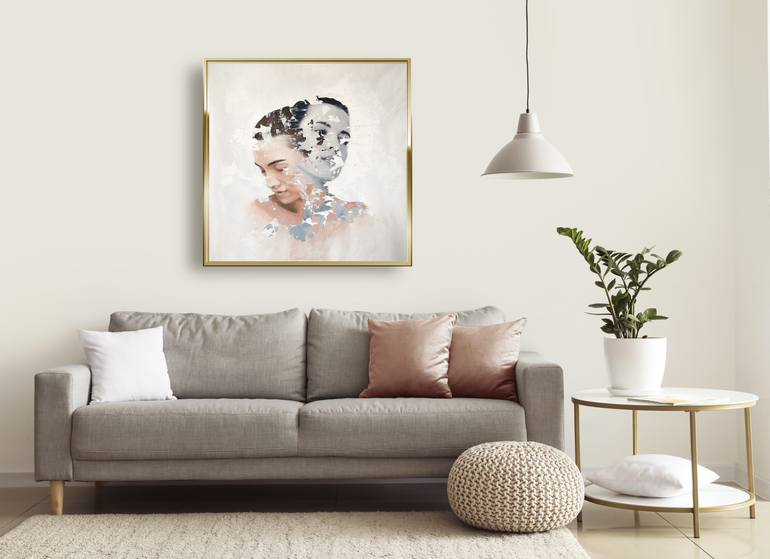 Original Minimalism People Painting by Raúl Lara