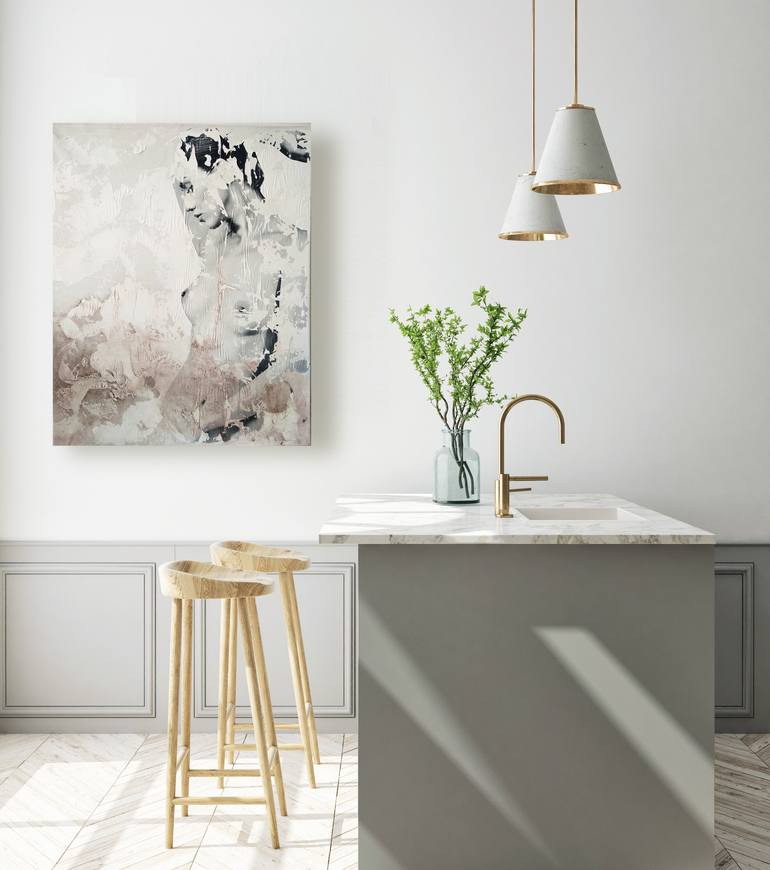 Original Abstract Expressionism Nude Painting by Raúl Lara