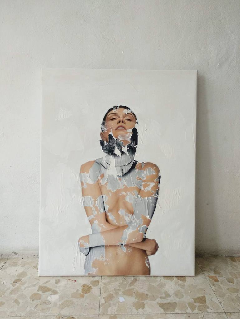 Original Expressionism Women Painting by Raúl Lara
