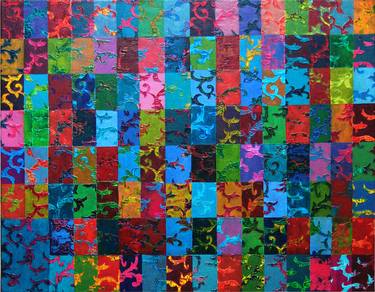 Print of Abstract Expressionism Geometric Paintings by Dzina Jasiuniene