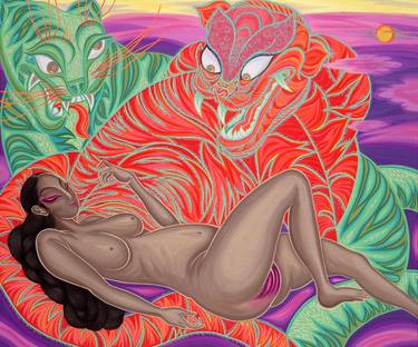 Original Erotic Painting by Abin Koh