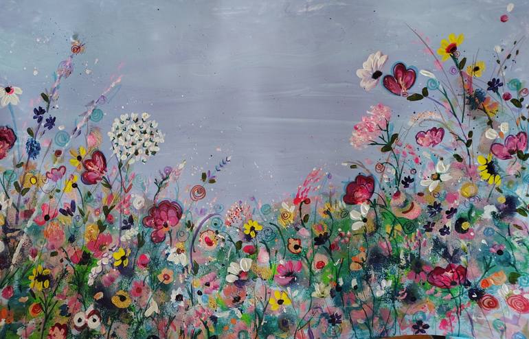 Original Contemporary Floral Painting by Nalini Khattar
