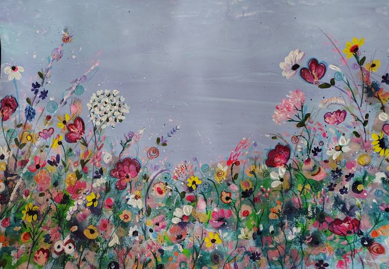 Original Contemporary Floral Painting by Nalini Khattar