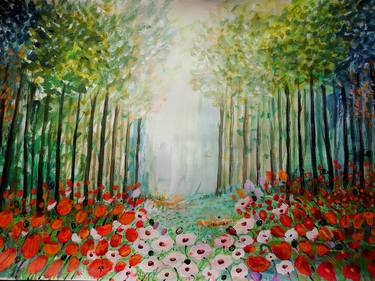 Original Abstract Landscape Paintings by Nalini Khattar
