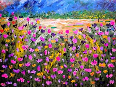 Original Abstract Landscape Paintings by Nalini Khattar