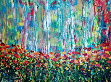 Original Abstract Expressionism Landscape Paintings by Nalini Khattar