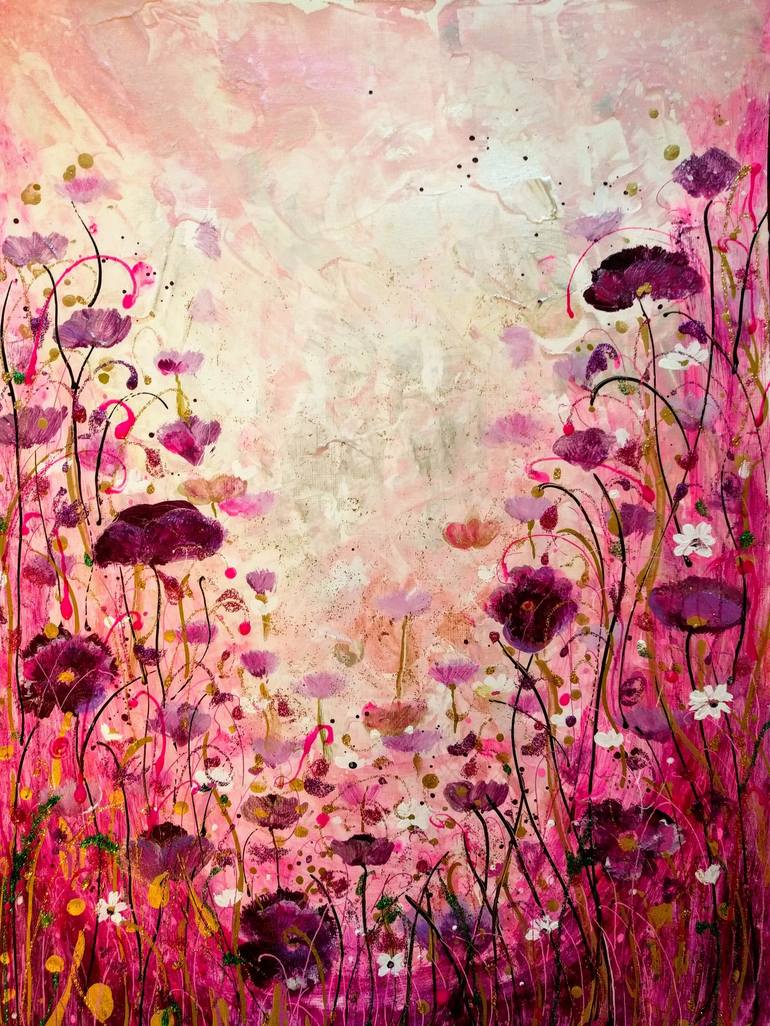 A surreal meadow Painting by Nalini Khattar | Saatchi Art