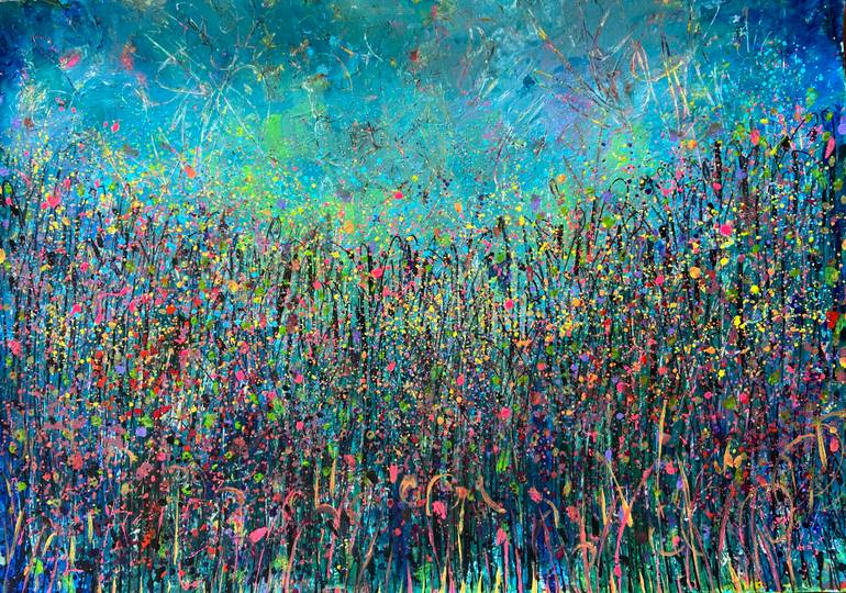 Original Abstract Expressionism Abstract Painting by Nalini Khattar