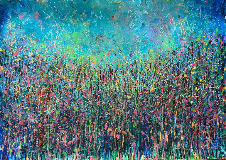 Original Abstract Expressionism Abstract Painting by Nalini Khattar