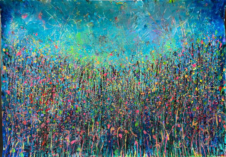 Original Abstract Expressionism Abstract Painting by Nalini Khattar