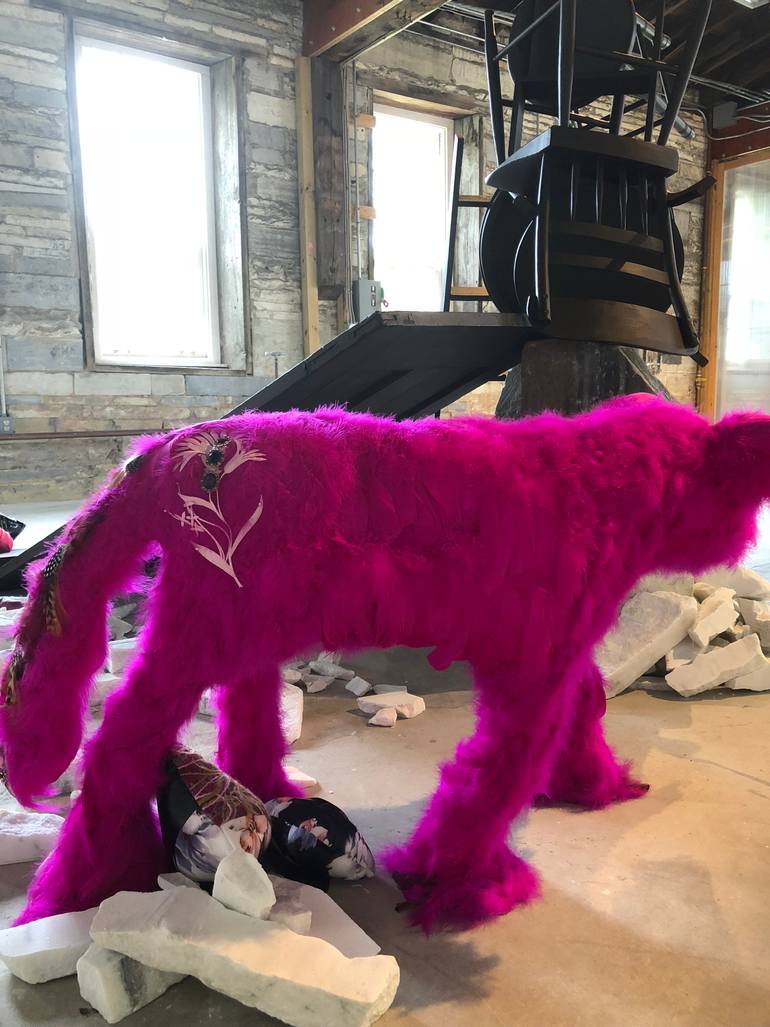 Original Abstract Expressionism Animal Installation by Sam Talbot-Kelly