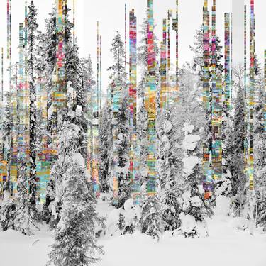 Original Abstract Landscape Mixed Media by Rudi Sebastian