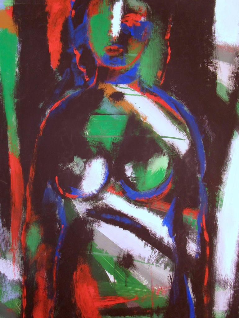 Original Abstract Women Painting by Nicola Capone