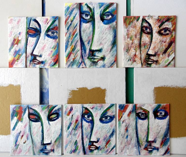 Original Expressionism Women Painting by Nicola Capone