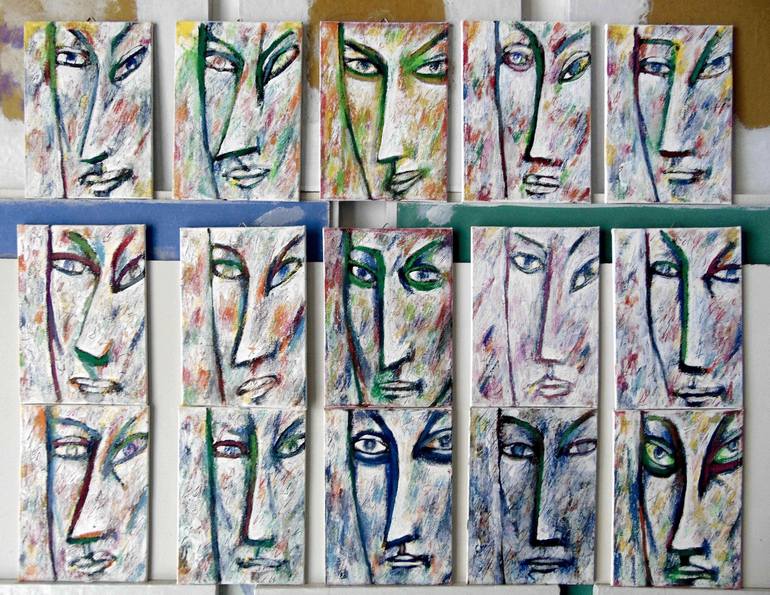 Original Expressionism Women Painting by Nicola Capone
