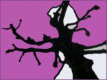 Print of Abstract Tree Mixed Media by Nicola Capone