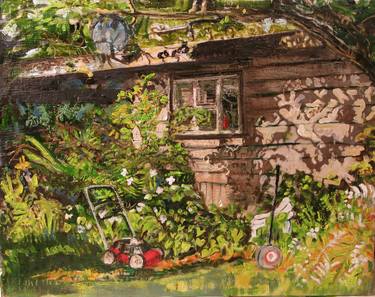 Original Modern Garden Paintings by Karen Clark