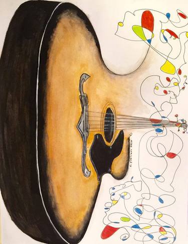 Original Abstract Expressionism Music Paintings by Cris Qualiana