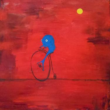 Print of Fine Art Bicycle Paintings by Cris Qualiana