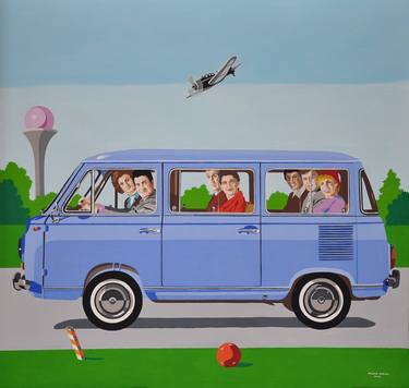 Original Pop Art Transportation Paintings by Marco Arduini