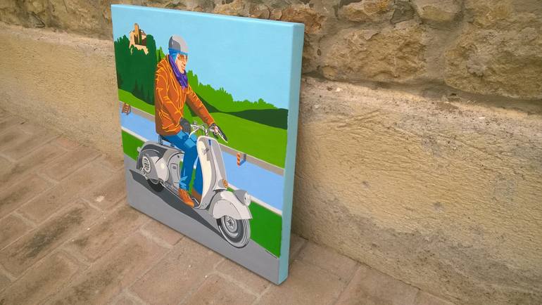 Original Figurative Motorcycle Painting by Marco Arduini