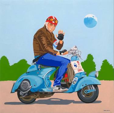 Original Figurative Motorcycle Paintings by Marco Arduini