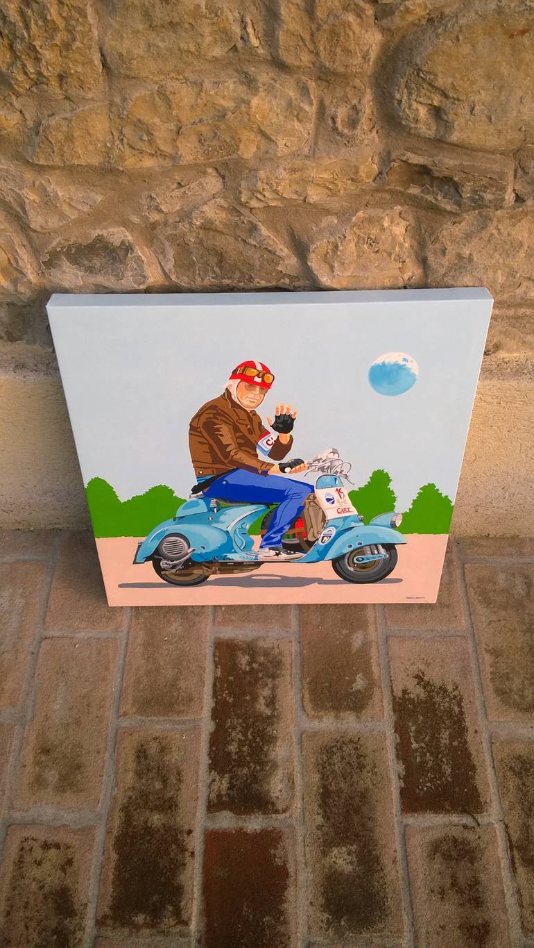 Original Motorcycle Painting by Marco Arduini