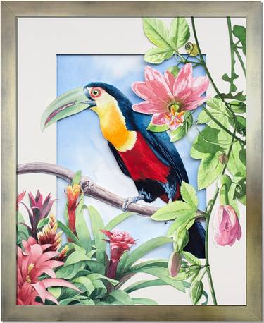 Toucan with Passion Flowers thumb