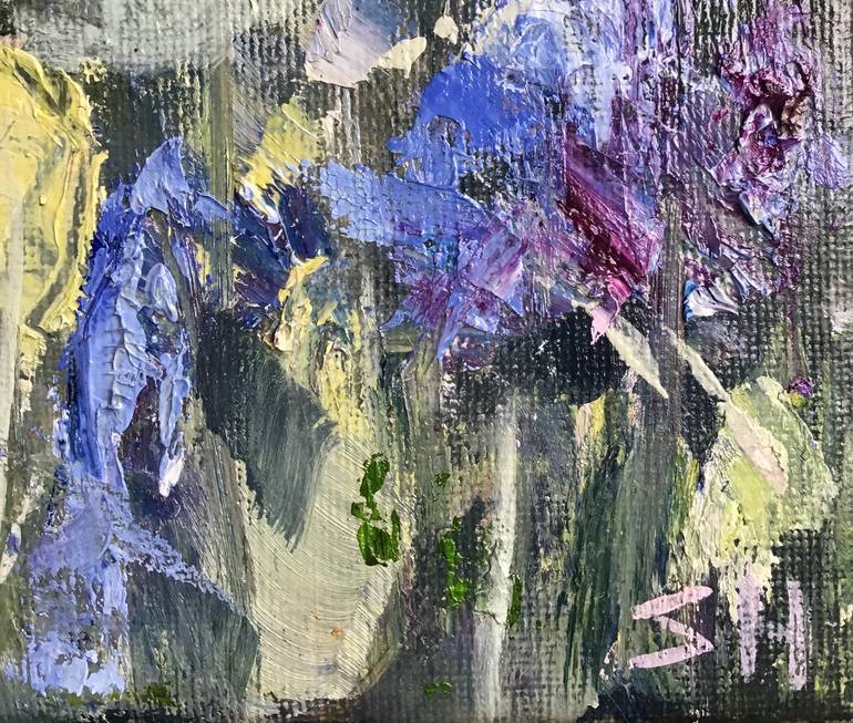 Original Abstract Floral Painting by Sandra Haney