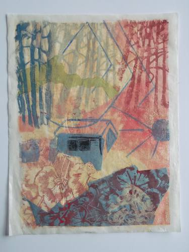 Print of Abstract Garden Printmaking by Sandra Haney