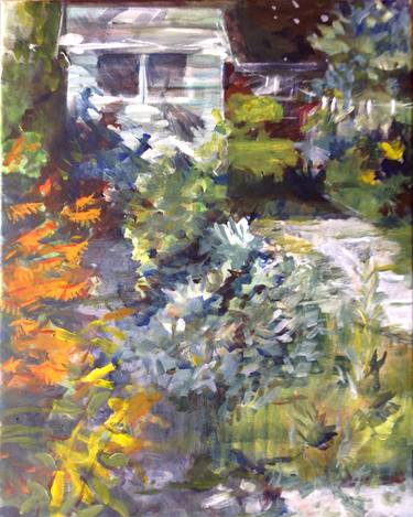 Original Impressionism Garden Paintings by Sandra Haney