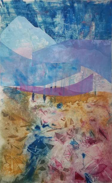 Print of Abstract Landscape Printmaking by Sandra Haney
