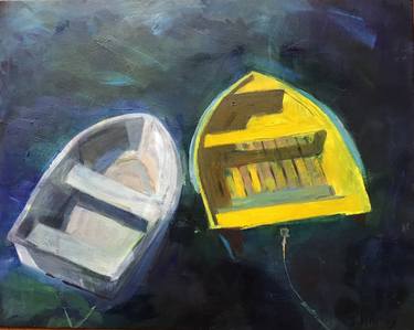 Print of Impressionism Boat Paintings by Sandra Haney