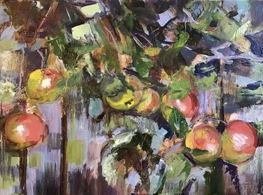 Original Expressionism Garden Paintings by Sandra Haney