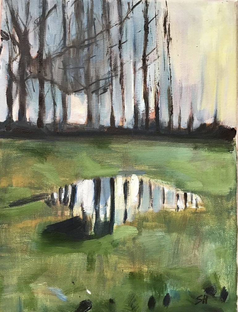 Puddle Painting by Sandra Haney