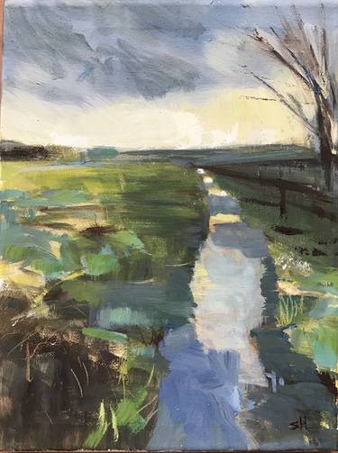 Print of Expressionism Landscape Paintings by Sandra Haney