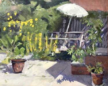 Print of Figurative Garden Paintings by Sandra Haney