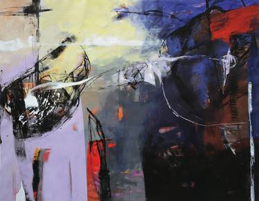 Original Abstract Expressionism Abstract Paintings by Shabnam Parvaresh