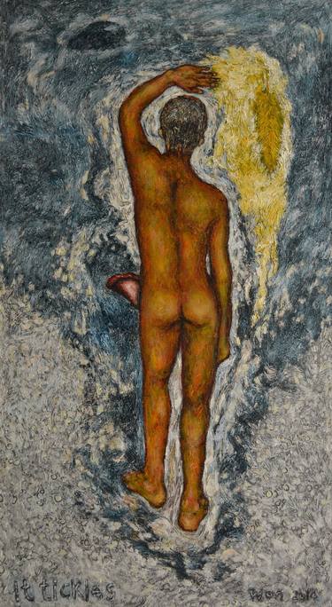 Original Figurative Erotic Painting by won park