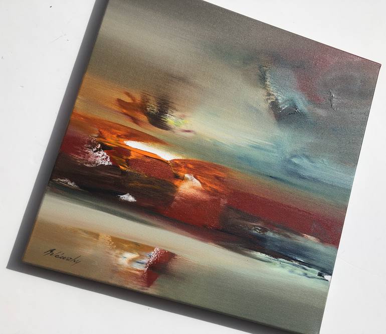 Original Impressionism Abstract Painting by Beata Belanszky-Demko