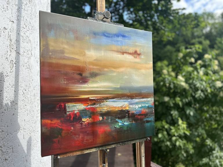 Original Abstract Landscape Painting by Beata Belanszky-Demko