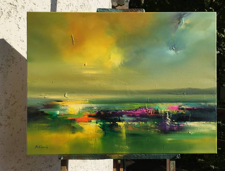 Original Impressionism Landscape Painting by Beata Belanszky-Demko
