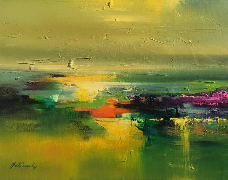 Original Impressionism Landscape Painting by Beata Belanszky-Demko
