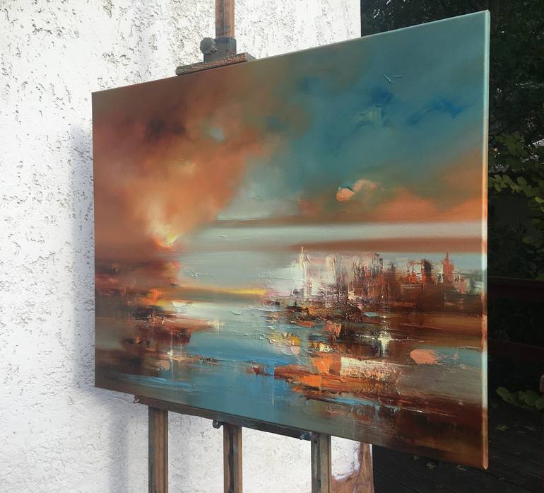 Original Impressionism Landscape Painting by Beata Belanszky-Demko